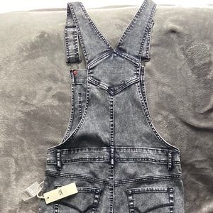 Black Denim Overalls